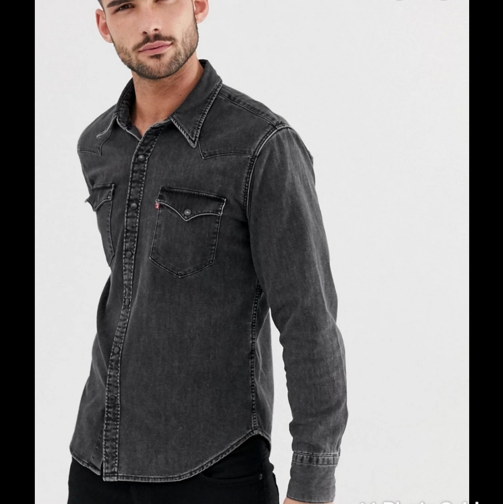 LEVI'S Barstow Western Denim shirt in blac…